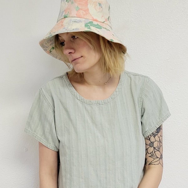 Floral Bucket Hat Etsy