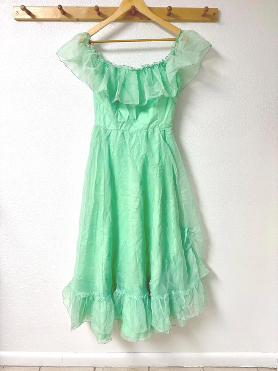 Vintage 1960s Silk Taffeta Sea-foam Teal Green Formal Semi-formal Dress -  Etsy