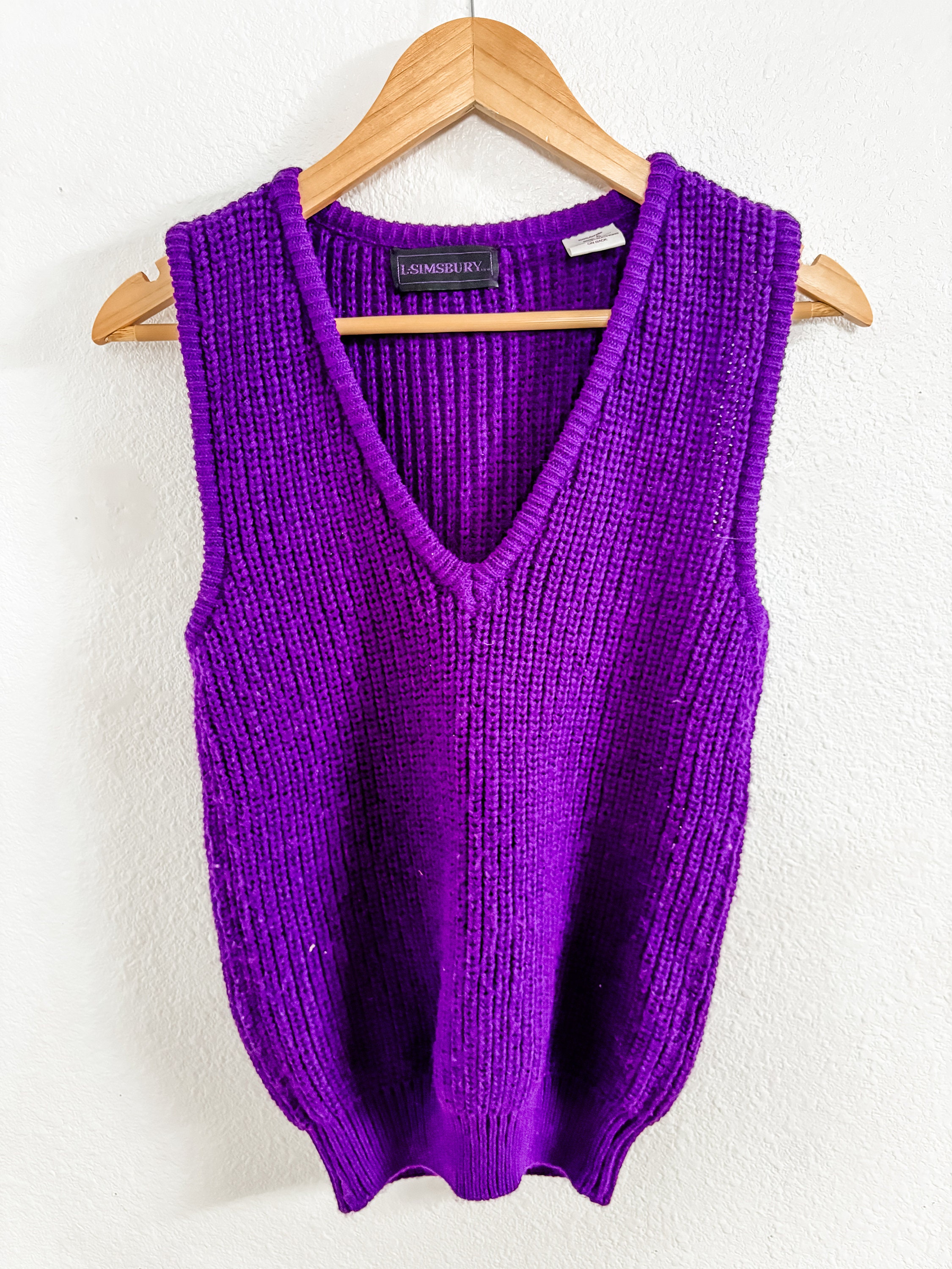 Purple shop sweater vest