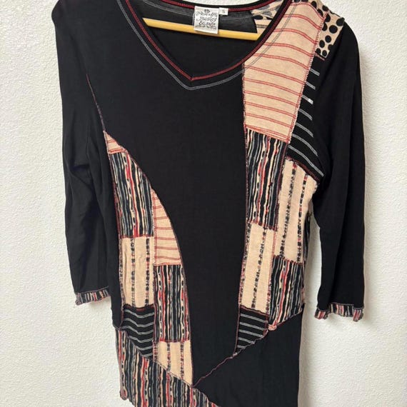 Y2K Asymmetrical Patchwork Top - image 3