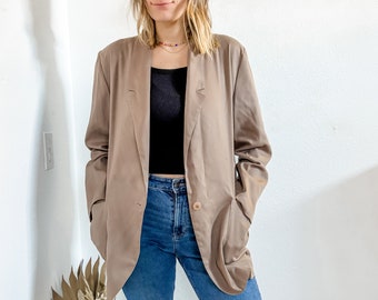 Beige Oversized Blazer