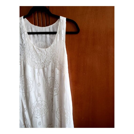 Dreamy 90s White Lace Sleeveless Bias Cut Maxi Dre
