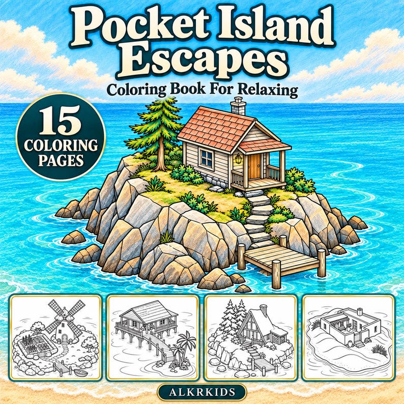 Island Coloring Page