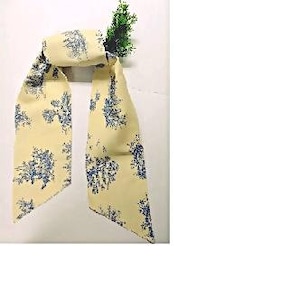 Wreath sash, Monogram, Personalized, Custom made,  Blue Toile home decor fabric wreath sash