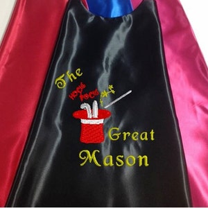 Magician Kid's Cape, The Amazing Magician Cape with your child's Name Embroidered Personalized Superhero cape Proudly Made in USA image 3