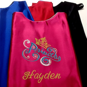 Princess Cape,  Embroidered  Personalized with Name Girl&#39;s cape