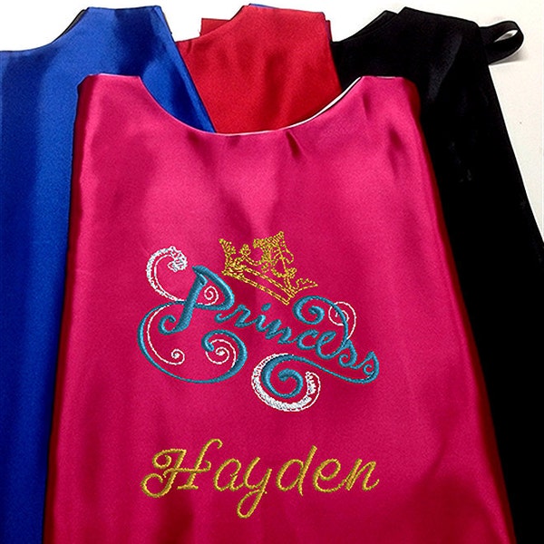 Princess Cape,  Embroidered  Personalized with Name Girl's cape