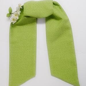 Wreath sash, Monogram, Personalized, Custom made,  Green outdoor home decor fabric Easter, Spring, Summer wreath sash