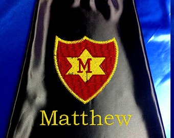 Super Hero Cape, Kid's Cape, Super Shield Star   Embroidered  Personalized with name custom cape