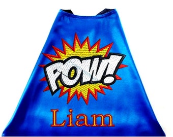 Superhero cape Super Hero Cape KID'S's Cape,  Embroidered  Personalized with Name