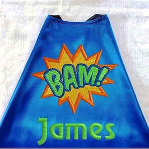 Super Hero Cape, Kid&#39;s  Cape  Bam with Personalized Name