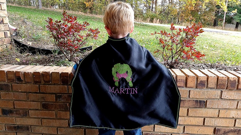 Superhero cape Kid's cape, Super Hero Cape Big Brother cape Custom Embroidered Personalized image 2