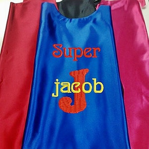 Superhero KID'S's Cape,   Super Hero Cape, Kid's Cape, Superhero, Costume Cape,  Embroidered Personalized