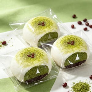 Mochi Matcha al fagiolo rosso, morbido e a lento rimbalzo, giocattolo antistress dall'aspetto realistico, ornamento da scrivania, regalo per studenti e amici.