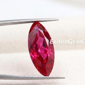 Natural Burma Ruby 16 Ct AAA+ Marquise Cut Certified Red Ruby Loose Gemstone