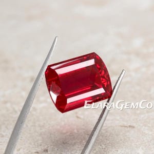 Natural Burma Red Ruby 18 Ct Antique Cut Certified Loose Gemstone Deep Red Ruby July Birthstone Engagement Ring Stone 17x15x8mm