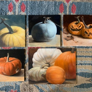 SALE Acorn Squash, Original Oil Painting on 8x10 canvas panel, Still Life, Halloween, Pumpkin, Fall, Autumn, Fine Art, Classic Art, Gourd image 6