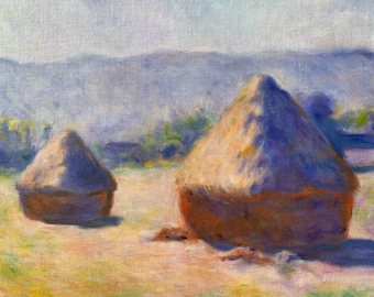 クロード・モネ - 積みわら 1890年 ミュール美術館品質の手描き油絵