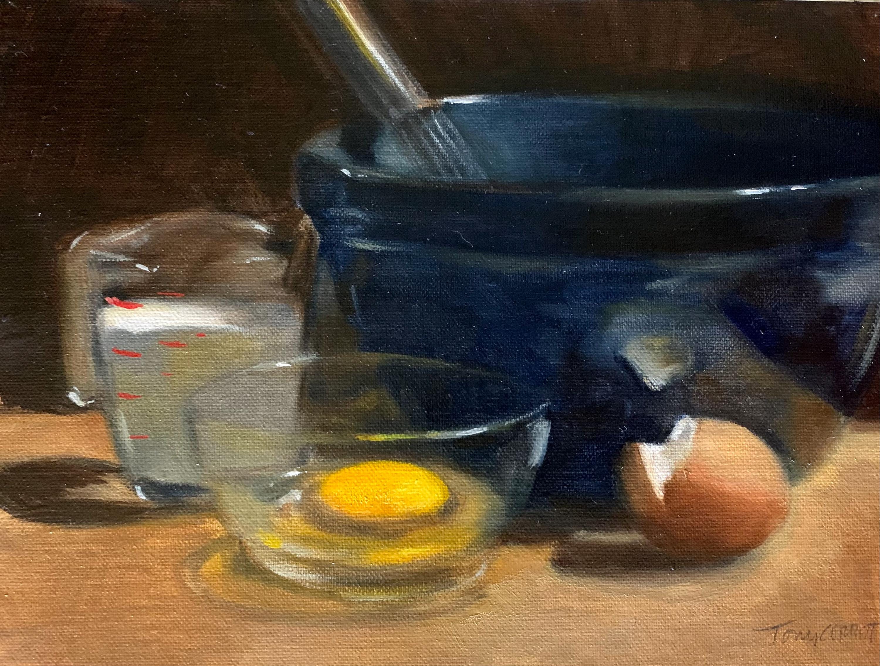 A Baker's Still Life, Framed Original Oil Painting on 6