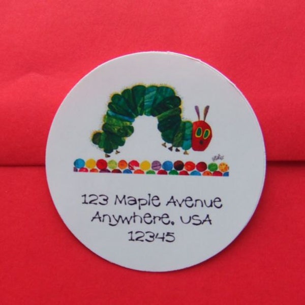 Very Hungry Caterpillar Address Labels