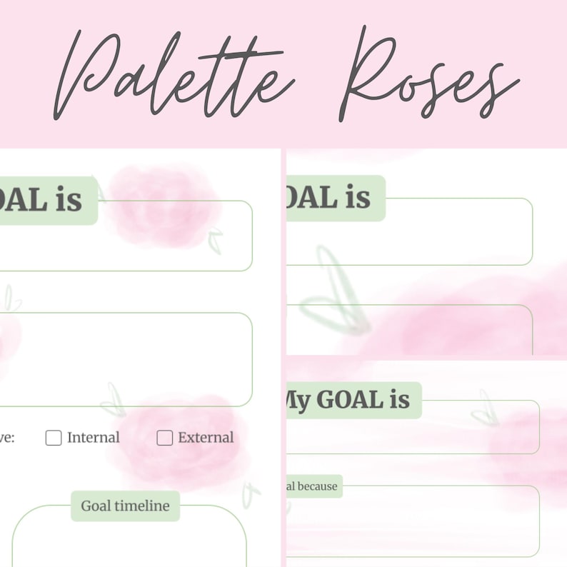 Sampler Goal Setting Template - Palette Curated | Mixed Style Artist ...