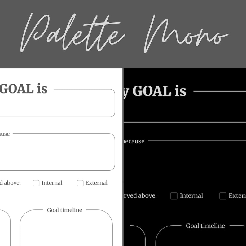 Sampler Goal Setting Template - Palette Curated | Mixed Style Artist ...