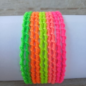 Bracelet brésilien spirale fluo & coloré | Style Atêba, Bohème et Fait main