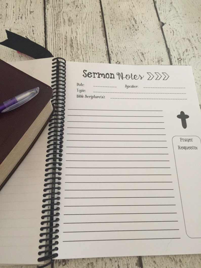 Mustard Seed Journals Personalized Sermon Notes Journal Etsy