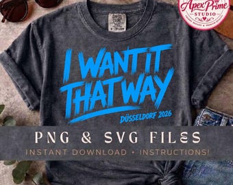 Backstreet Boys Düsseldorf 2026 T-Shirt Design | PNG SVG Files (Digital Download)