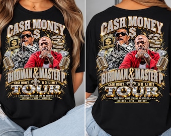 Birdman And Master P PNG, Cash Money No Limit Tour PNG, Hip Hop Legends Bootleg PNG, Rap Concert Shirt Design, Digital Download