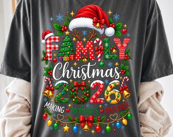 Family Christmas 2026 Png, Matching Holiday Pajamas, Sublimation File (Digital Download)