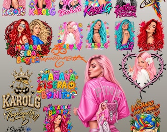 karol g I Don't Regret Feeling So Much PNG, new Album PNG, blue karol g clipart files, watercolor KG, sublimation, digital download.