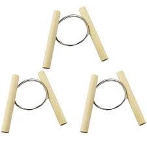 3pcs Wire Clay Cutter Wooden Toggle Handles with Twisted Strand Steel Wire Cutting Tool for Clay Sculpey Plasticine Cheese Ceramic Dough