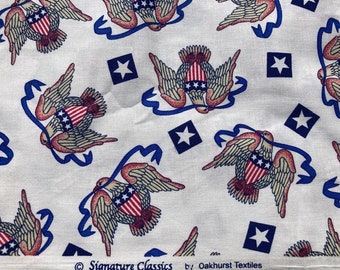 DESTASH fabric 2 Yards of Whimsical Novelty Little Bear Pilots in Blue Planes Tossed on a White Background Cotton Quilting Fabric