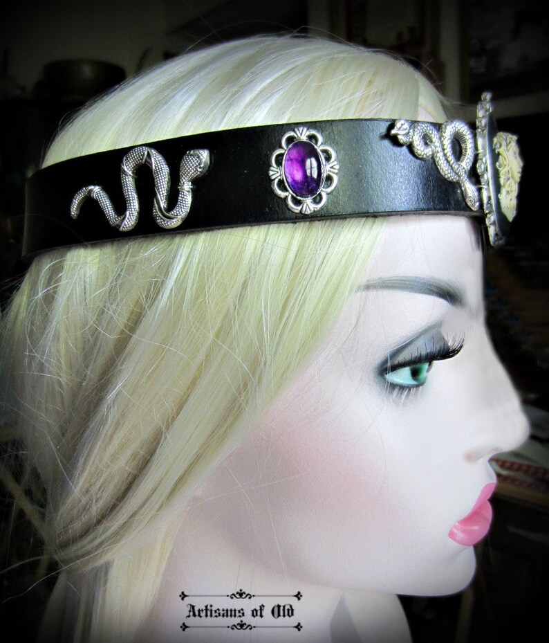 Medusa Headband Serpent Headpiece African Amethyst Etsy