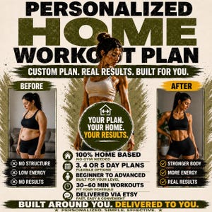 Personalized Home Workout Program | Custom At Home Fitness Plan | No Gym Needed