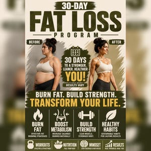 Personalized Fat Loss Workout Plan, Custom Fitness Program (Digital Service)