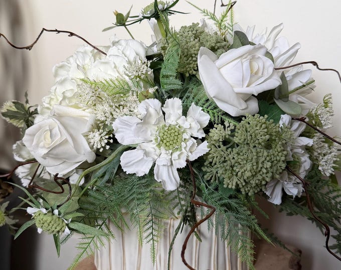 Faux white arrangement