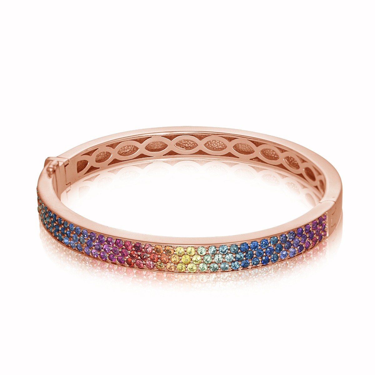 デトロイトゴールド ユニコーン 14K バングルブレスレット レインボー