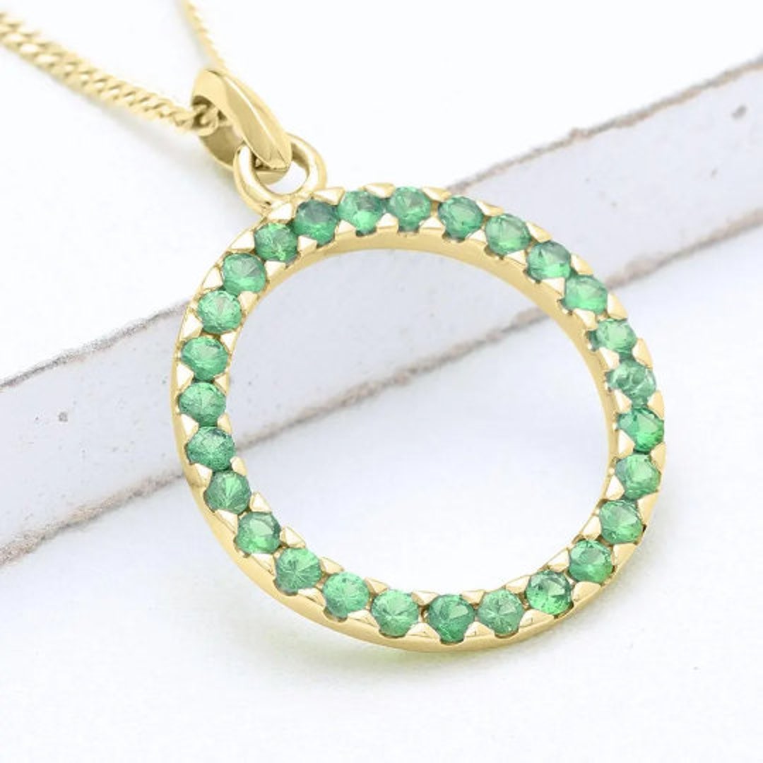Zona Rosa Pendant in 14K Gold, Natural Ethical Gemstone Unusual Jewelry 