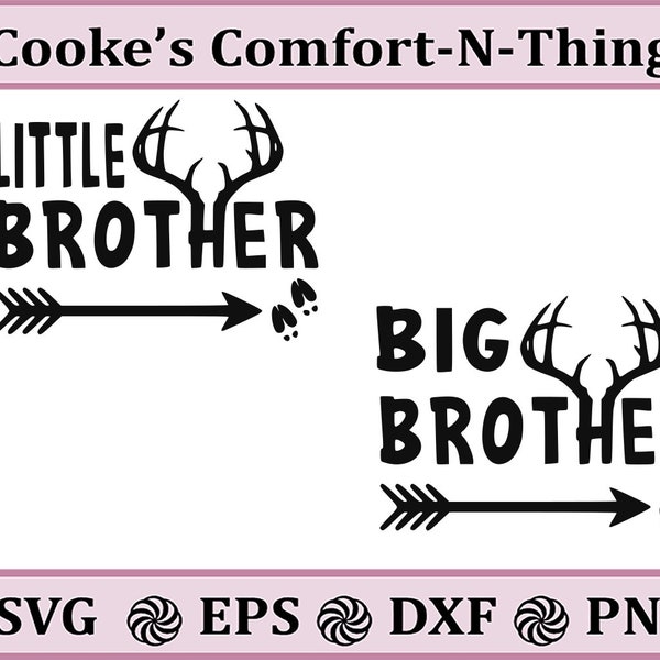 Little Brother SVG | Big Brother SVG | Brother Deer SVG | Little Brother Cut File | Big Brother cut file | Instant Download