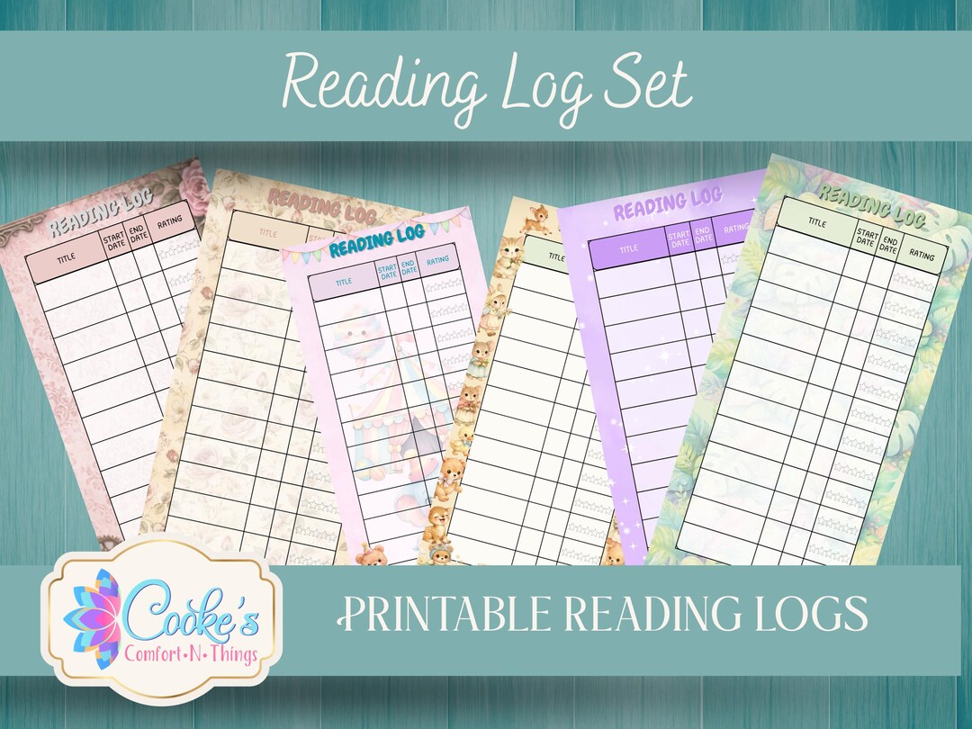 Printable Reading Log Bundle | 3x6 Bookmark Style | Kids & Aesthetic ...