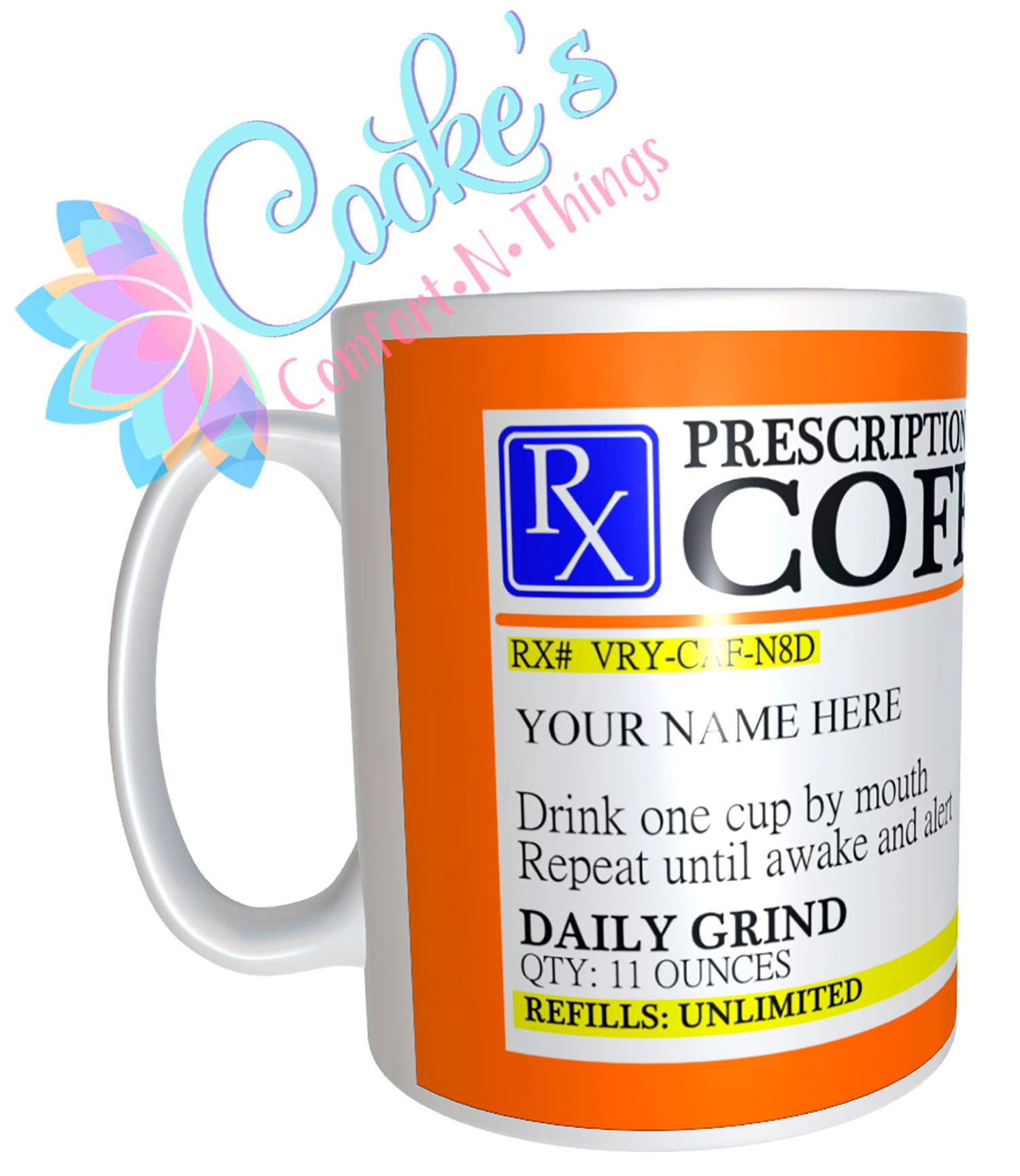 Personalized Prescription Coffee Mug Funny Mugs Coffee Etsy