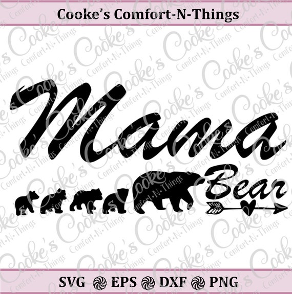 Download Mama Bear With 4 Cubs Svg Mama Bear Svg Mother Bear Svg Etsy