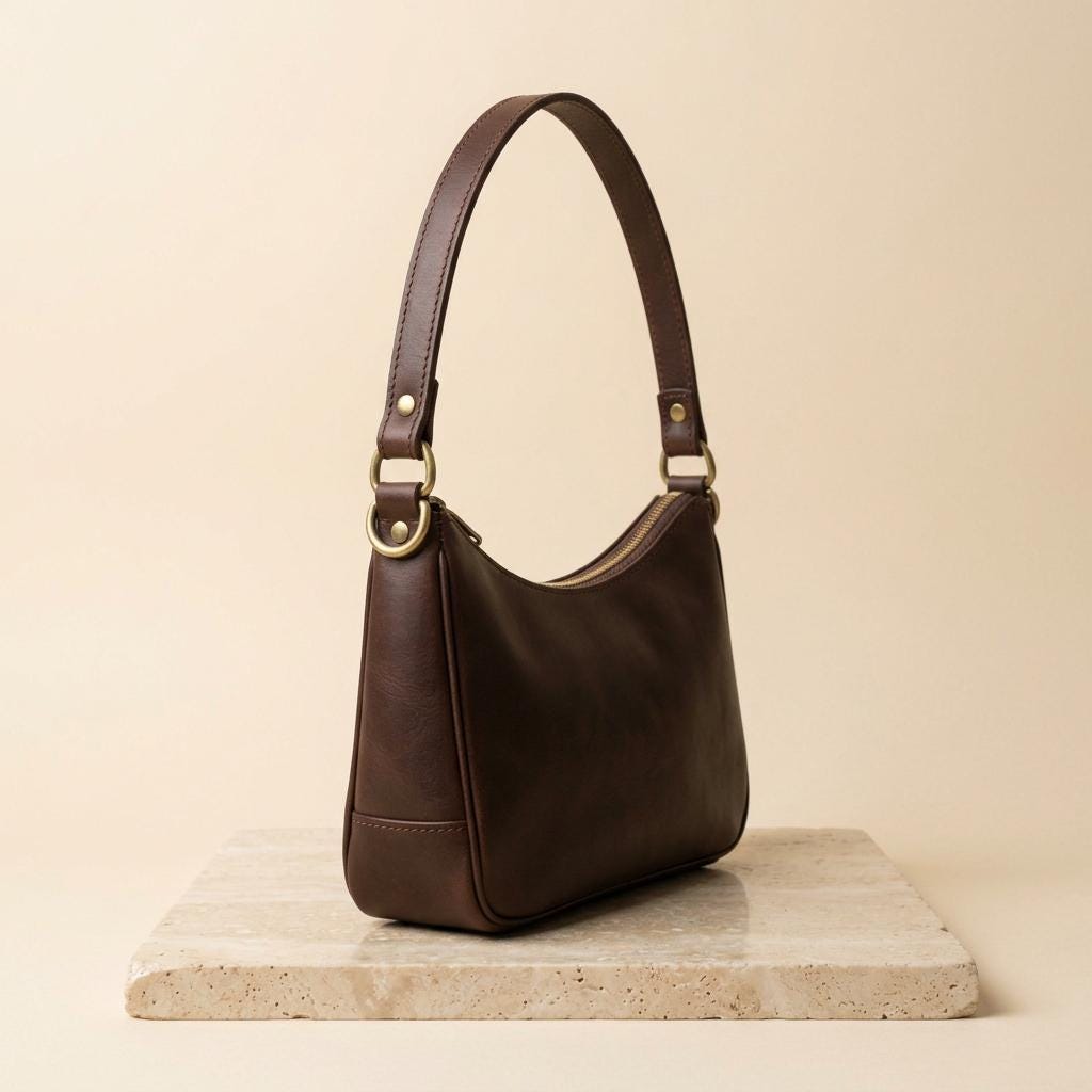 Brown Leather 90s Bag - Etsy