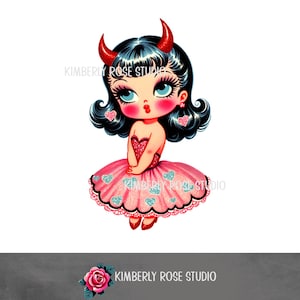 Imagen prediseñada de San Valentín de chica diabólica kitsch PNG/Imagen prediseñada de San Valentín n.° 1
