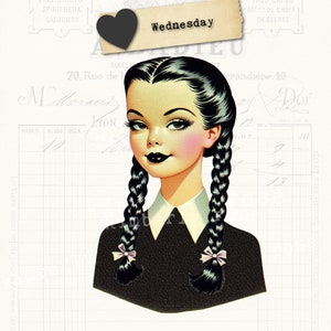 Wednesday Addams PNG Image/Wednesday Clip Art