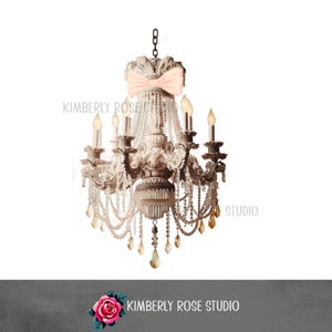 Lustre vintage blanc minable Clip Art/lustre PNG