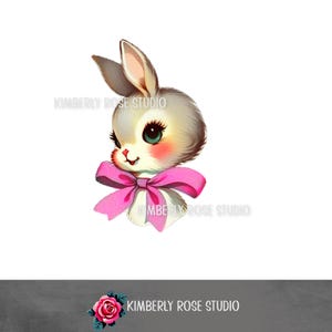 Grey Easter Bunny Head Kitsch Clip Art /Shabby Easter PNG/Easter Clip Art