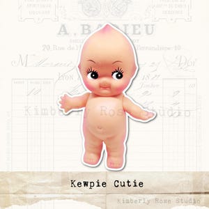 Kitschy Fussy Cut KEWPIE DOLL PNG image Ephemera Instant Download, Transfer Image, Transparent Background